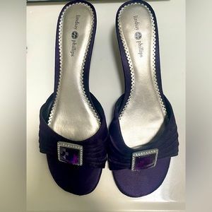 Lindsey Phillips Kitten Heel Sandals with Changeable Snap Adornments